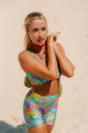 SHORTS CURTO SHINY ENERGIA CINTILANTE