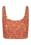 TOP CROPPED SHINY BRUXONA DOURADA