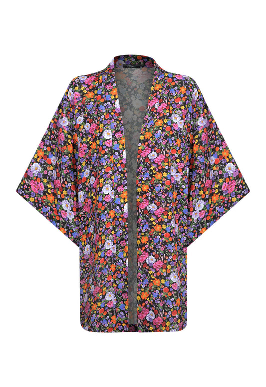 KIMONO VISCOSE MIDNIGHT GARDEN