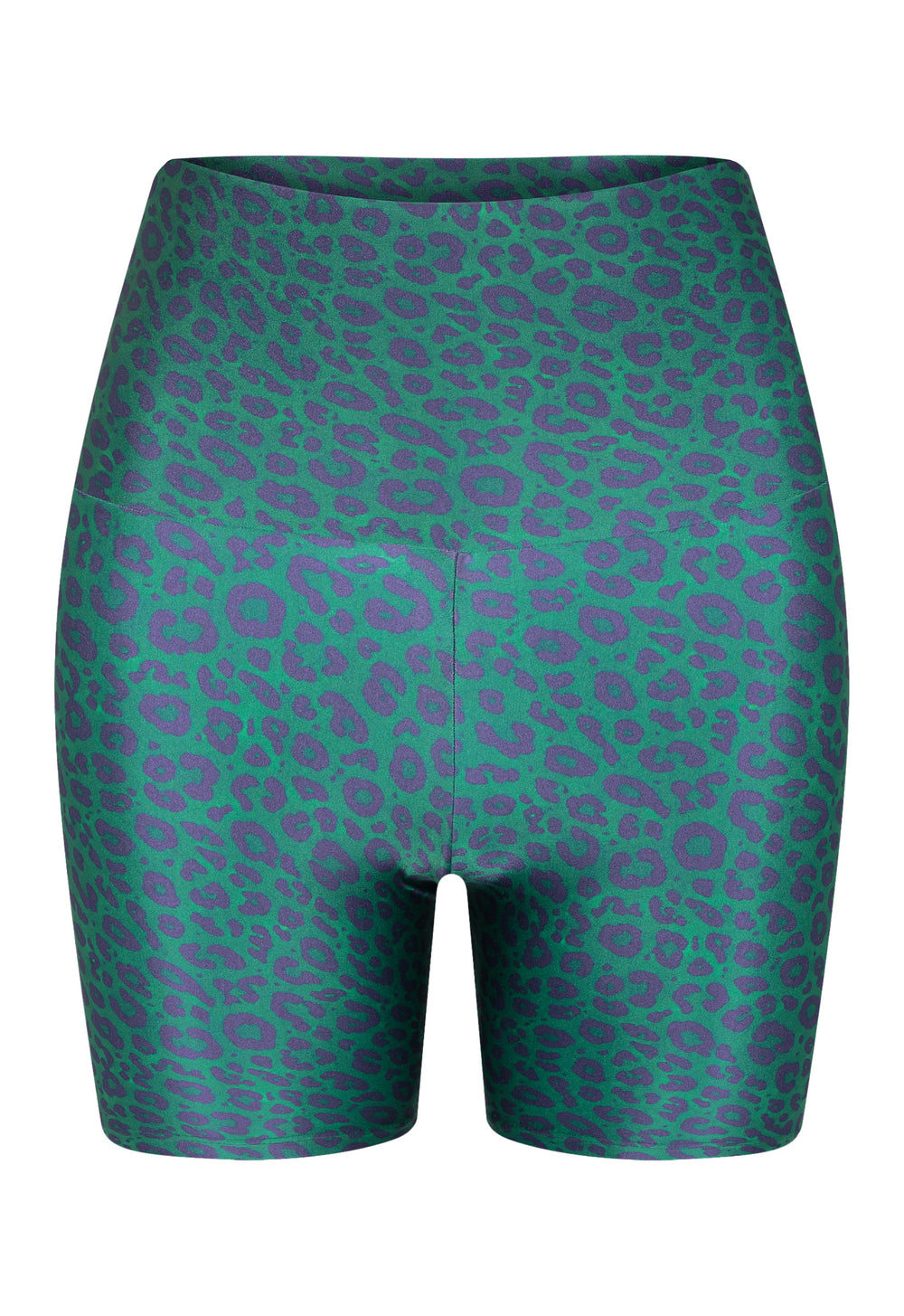 SHORTS CURTO SHINY LEOPARD BLUE