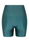 SHORTS CURTO SHINY LEOPARD BLUE