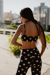 TOP BASIC SHINY BLACK STARS OFF WHITE