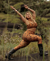 LEGGING SHINY SAHARA CATS ÂMBAR