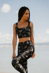 LEGGING SHINY CORAL NOIR