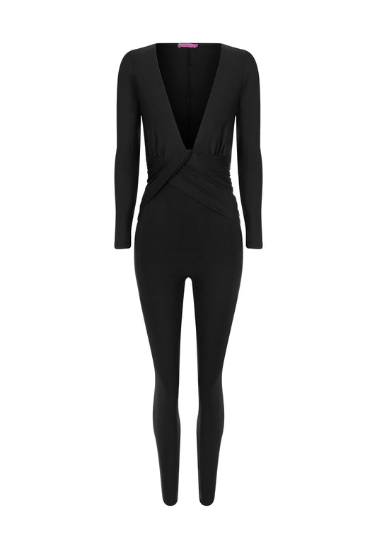 Macacão Lycra Preto Phoenix + Top Basic