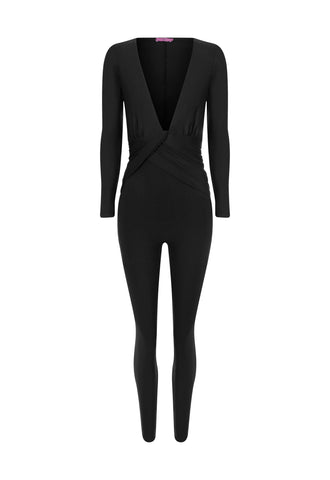 Macacão Lycra Preto Phoenix + Top Basic