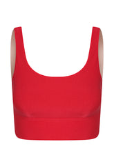 Top Cropped Lycra Chic Red