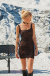 VESTIDO CURTO SHINY FENDI SAVANA