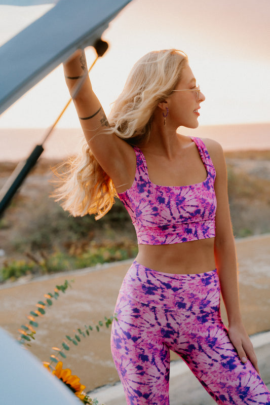 TOP CROPPED SHINY TIE DYE ALGODÃO DOCE