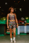 SHORTS CURTO SHINY TROPICÁLIA