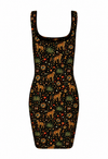 VESTIDO CURTO SHINY SELVA MÍSTICA