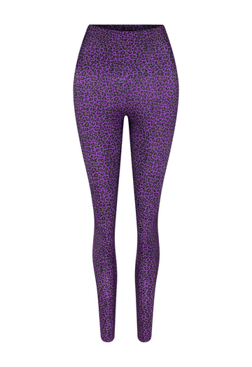 LEGGING LYCRA  ONÇA  VIOLETA CASTANHO