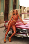 TOP CROPPED SHINY BRUXONA DOURADA