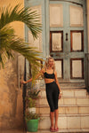 LEGGING CAPRI LYCRA PRETA