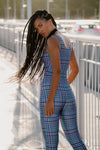 SHINY TWIST PIXEL OVERALLS