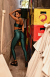 TOP BASIC SHINY LEOPARD BLUE