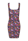 VESTIDO CURTO SHINY MIDNIGHT GARDEN