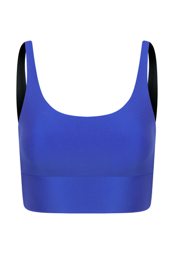 Top Cropped Lycra Power Indigo