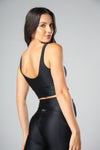 TOP CROPPED POWER GYM PRETO