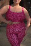 TOP CROPPED SHINY PINK SAVANA