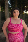 TOP CROPPED SHINY PINK SAVANA