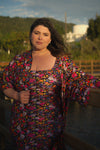KIMONO VISCOSE MIDNIGHT GARDEN
