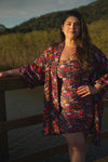 KIMONO VISCOSE MIDNIGHT GARDEN
