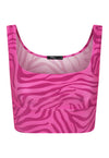 TOP CROPPED SHINY PINK SAVANA