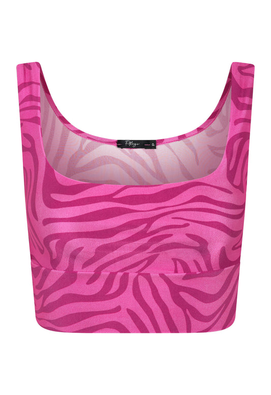 TOP CROPPED SHINY PINK SAVANA