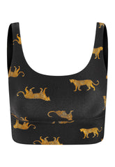 TOP CROPPED SHINY JAGUAR BLACK