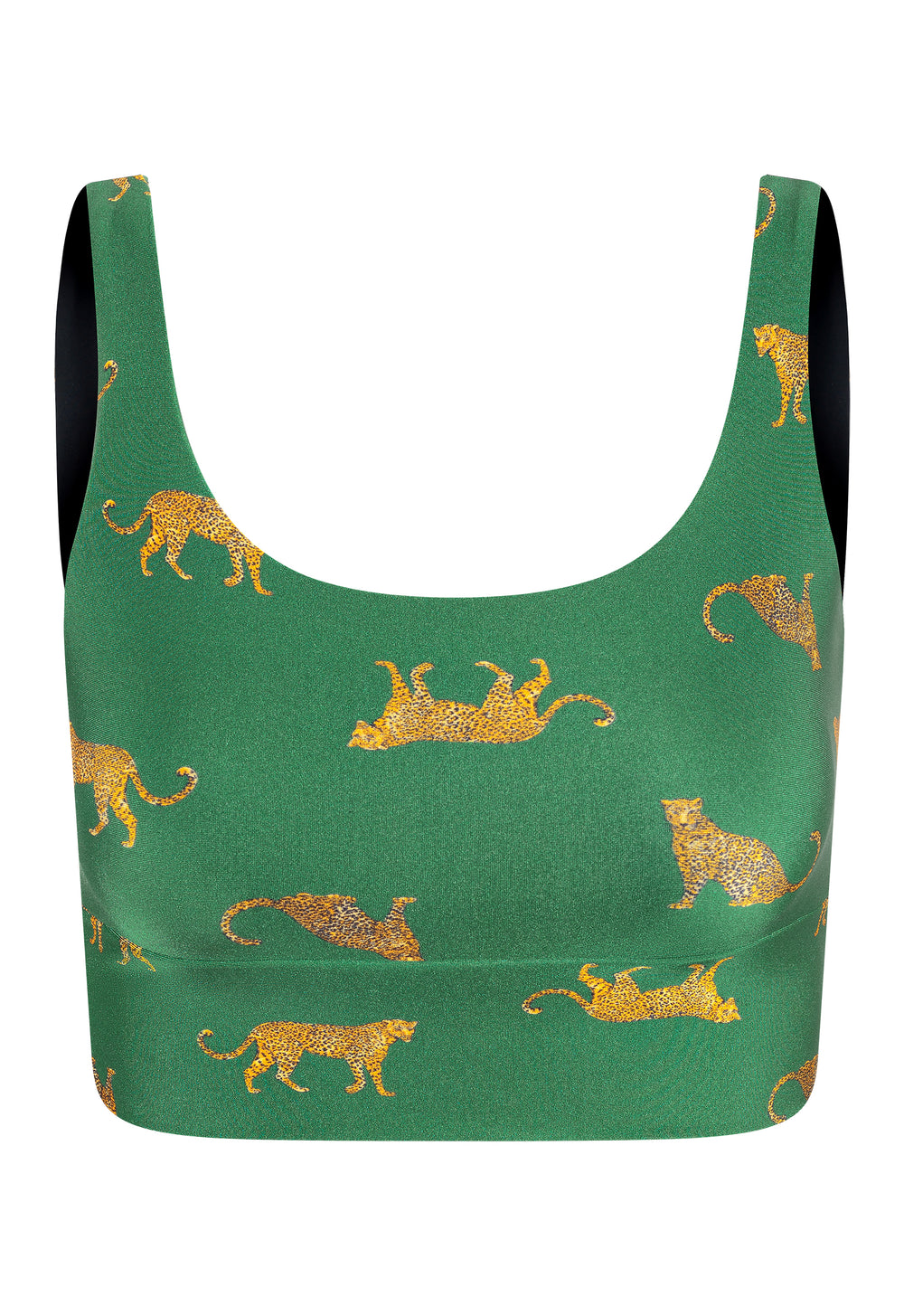 TOP CROPPED LYCRA JAGUAR JUNGLE