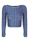 TOP CROPPED MANGA LONGA DEDINHO PIXEL