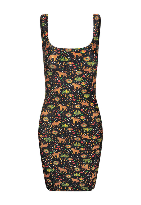 VESTIDO CURTO SHINY SELVA MÍSTICA