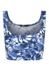TOP CROPPED SHINY TIE DYE BRISA AZUL