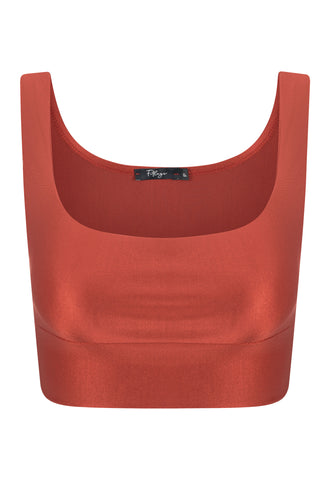 TOP CROPPED SHINY BRONZE GLOW