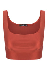 TOP CROPPED SHINY BRONZE GLOW