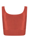 TOP CROPPED SHINY BRONZE GLOW