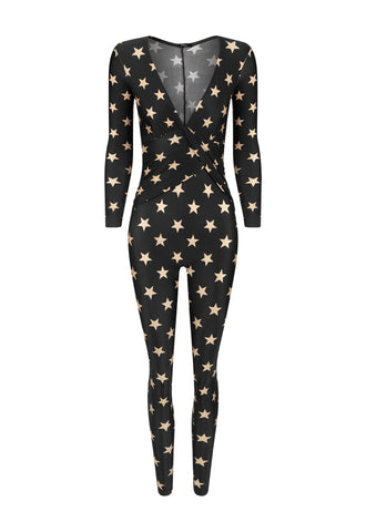 MACACÃO SHINY PHOENIX BLACK STARS OFF WHITE