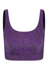 TOP CROPPED ONÇA TROPICAL VIOLETA CASTANHO