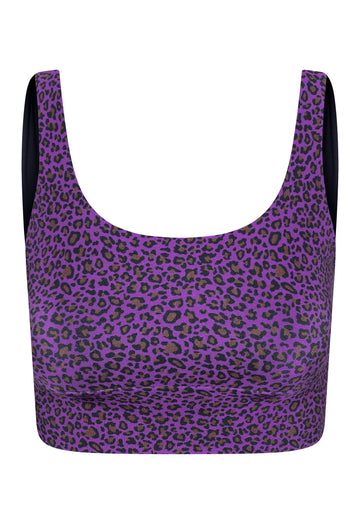 TOP CROPPED ONÇA TROPICAL VIOLETA CASTANHO