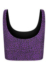 TOP CROPPED ONÇA TROPICAL VIOLETA CASTANHO