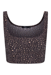 TOP CROPPED ONÇA TROPICAL CLÁSSICA CASTANHO