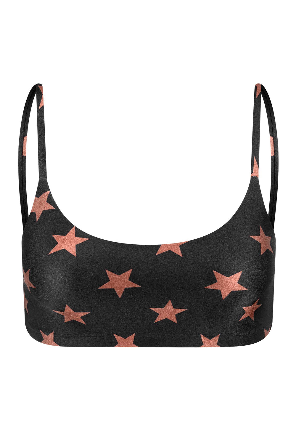 TOP BASIC LYCRA BLACK STARS BRONZE