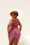 Shorts Curto Lycra Baby Onça Pink