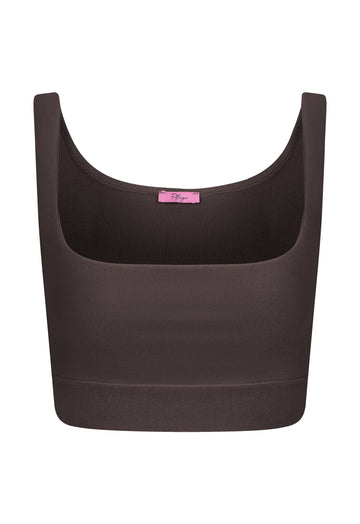 Top Cropped Lycra Coffee