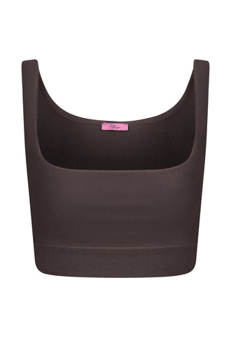 Top Cropped Lycra Coffee