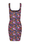 VESTIDO CURTO SHINY MIDNIGHT GARDEN