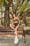 TOP LYCRA ALÇA REGULÁVEL LEOPARDO VERDE
