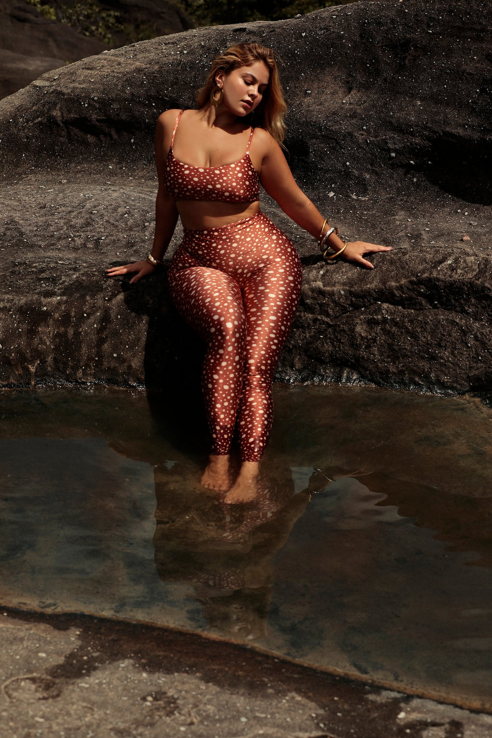 LEGGING SHINY CARAMEL BAMBI