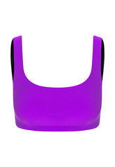 Purple Lycra Wide Strap Top